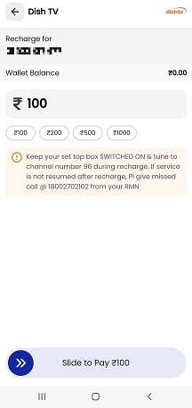 billhub recharge amount