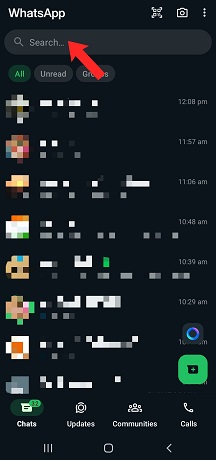 whatsapp search bar