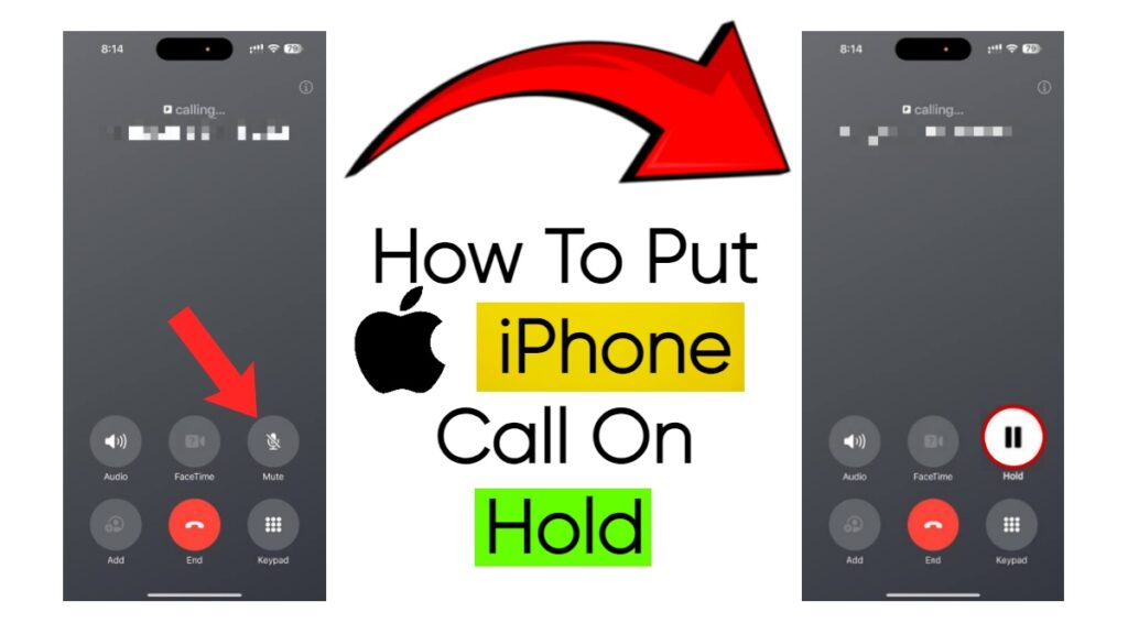 how to put a call on hold on iPhone