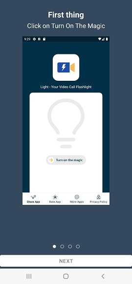 screen light app open